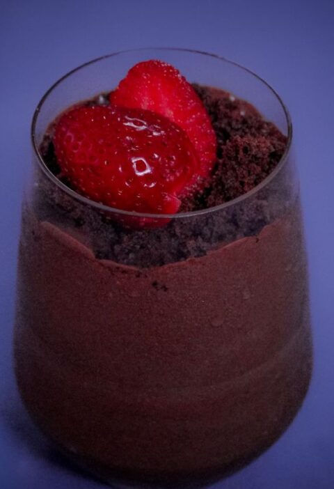 chocomouse met aardbeien
